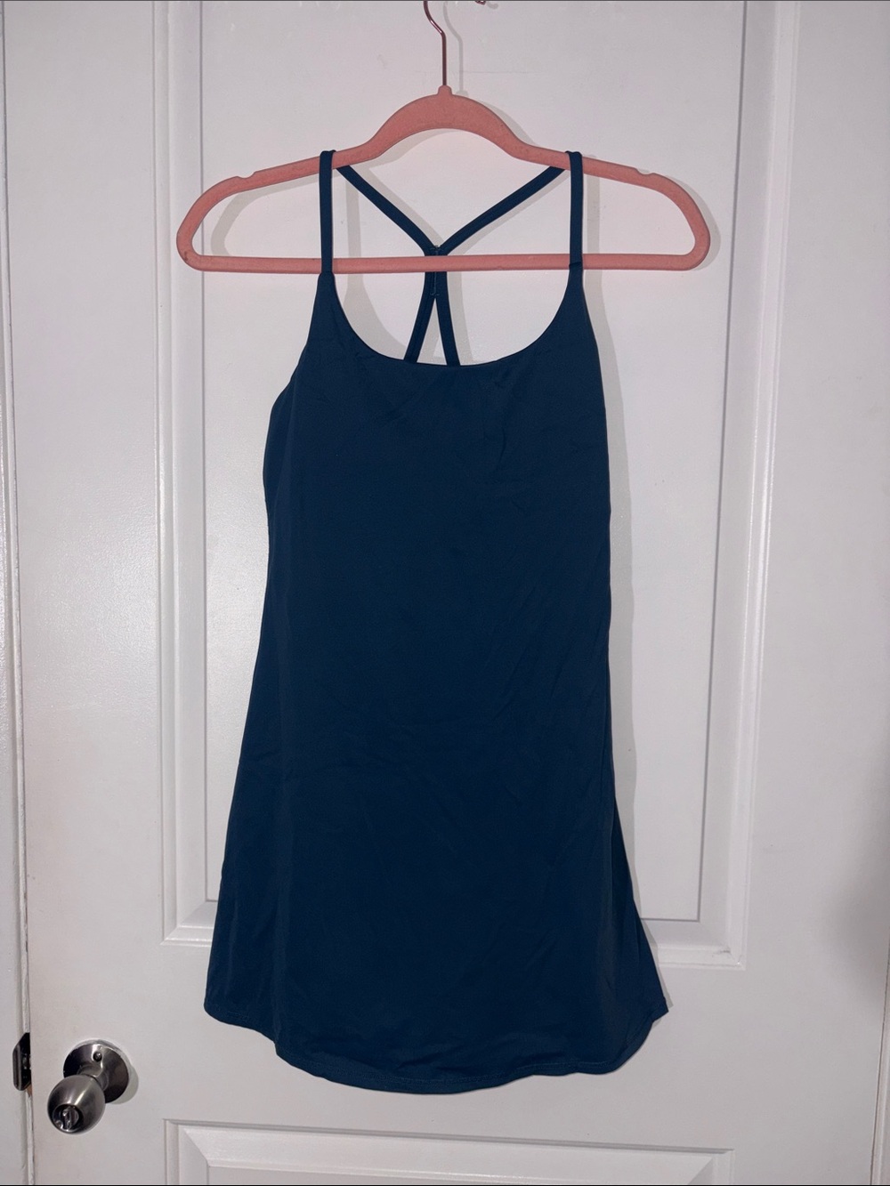 Women's Navy Blue Strappy Activewear Dress